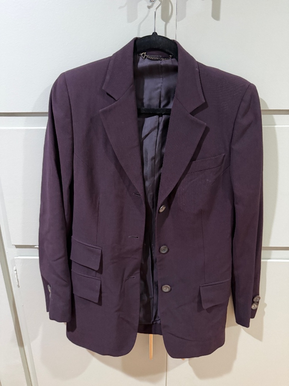 Gucci Plum Purple Blazer Jacket Size 42 Chic Tailored Minimalist Luxury - Picture 1 of 9